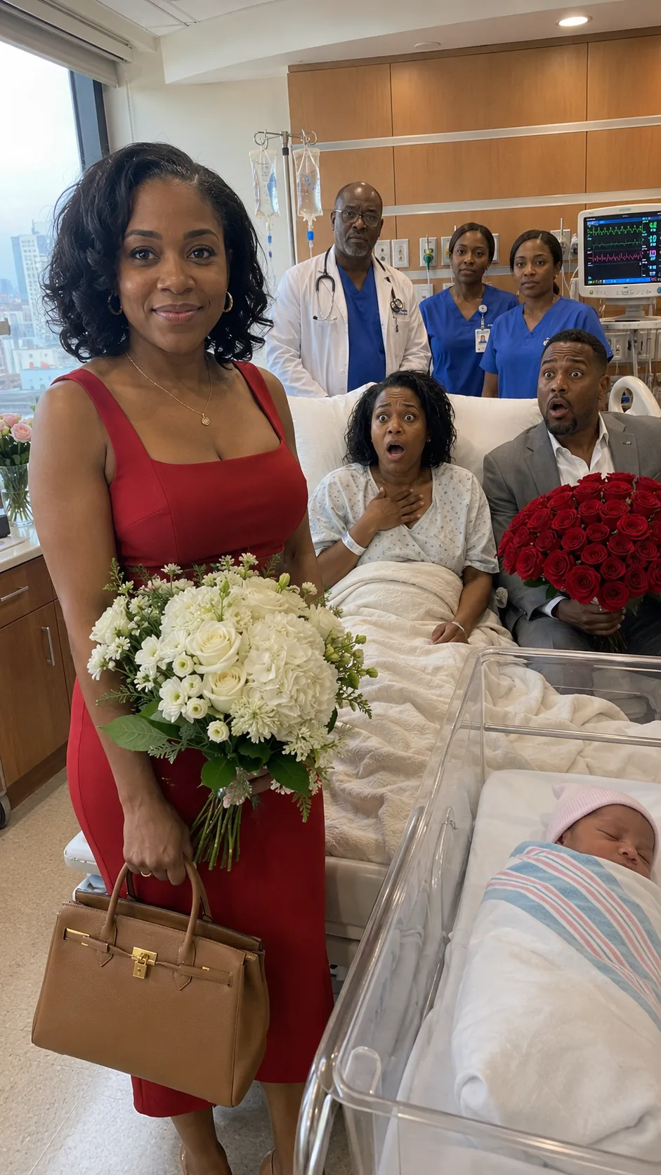 I WALKED INTO THE HOSPITAL WITH FLOWERS FOR MY SISTER'S BABY. THEN I FOUND MY HUSBAND HOLDING THEIR SON. AS THEY SMILED ABOUT TAKING MY COMPANY, THEY HAD NO IDEA MY LATE GRANDMOTHER HAD ALREADY DECIDED HOW THEIR STORY WOULD END.