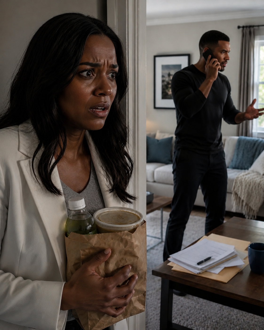 I CAME HOME ON MY LUNCH BREAK TO CHECK ON MY "SICK" HUSBAND… THEN I HEARD HIM ON THE PHONE PLANNING TO TAKE THE D.EED, THE ACCO.UNT, AND EVERYTHING I O.WNED.