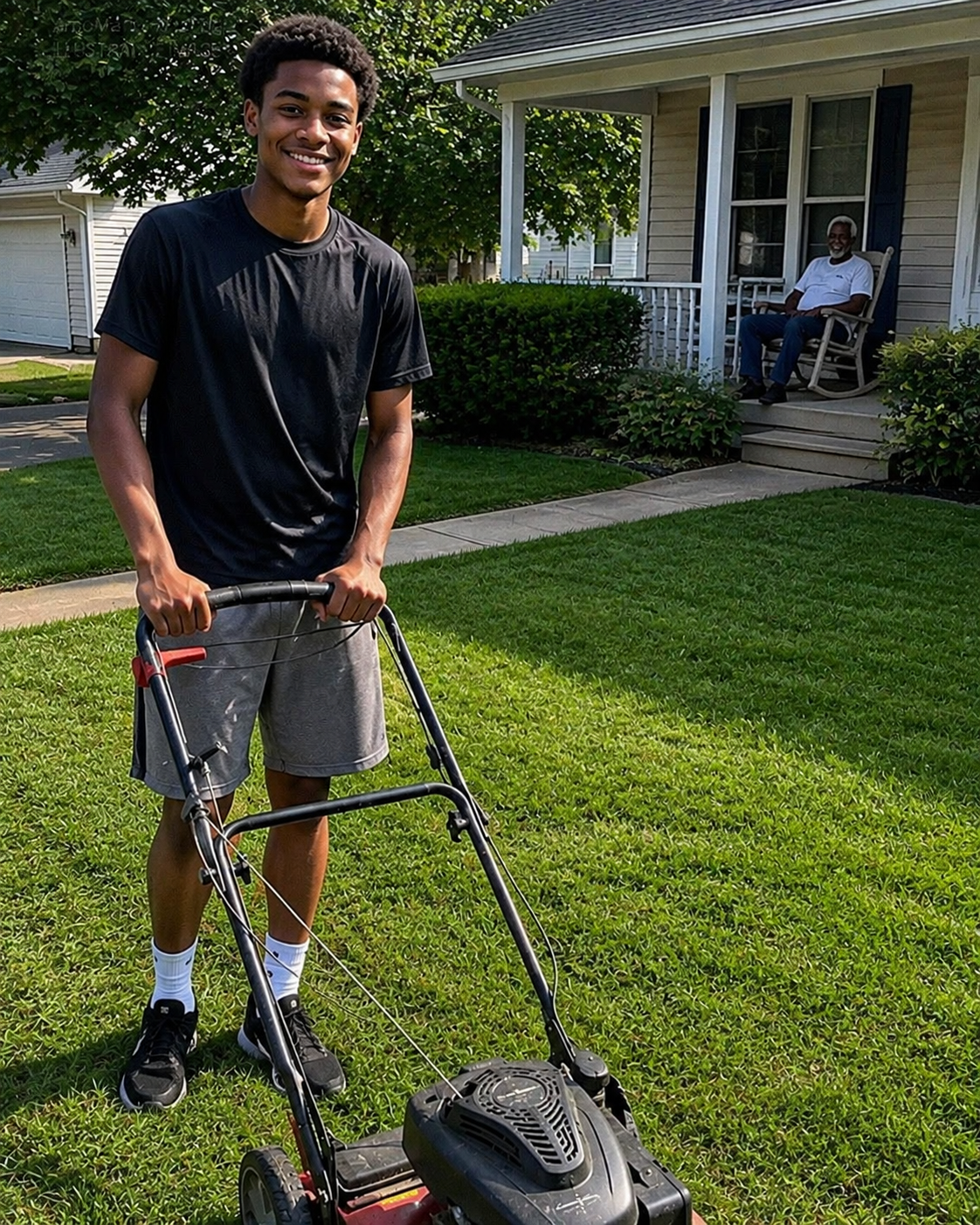 MY TEENAGE SON MO.WED OUR LONELY NEIGHBOR'S LAWN FOR FREE, EVERY SATURDAY, FOR FOUR STRAIGHT YEARS. AT THE OLD MAN'S FUNERAL, A LAWYER WALKED PAST THE GRIEVING FAMILY, STOPPED IN FRONT OF MY SON, AND HANDED HIM A SEALED ENVELOPE. "HE LEFT VERY SPECIFIC INSTRUCTIONS FOR YOU."