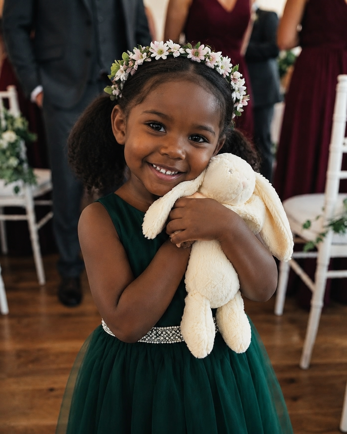 JUST MINUTES BEFORE I WAS SUPPOSED TO WALK DOWN THE AISLE, MY FIVE-YEAR-OLD DAUGHTER TUGGED AT MY DRESS AND WHISPERED, "MOMMY, PLEASE LOOK INSIDE BUNNY." WHAT I FOUND HIDDEN INSIDE HER STUFFED RABBIT MADE ME TAKE HER HAND AND RUN FROM MY OWN WEDDING.