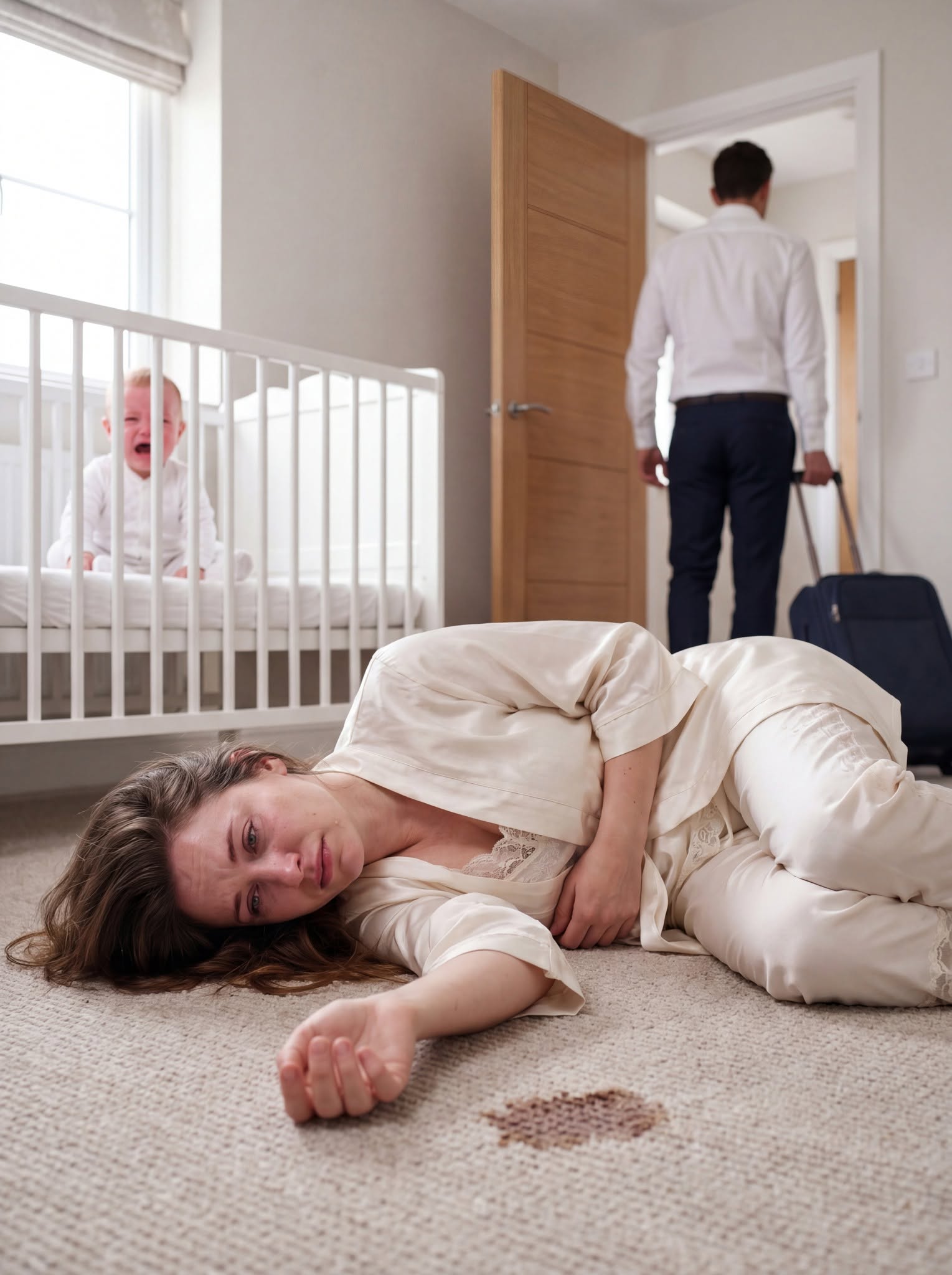 Eight days after giving birth, I was bl/ee/ding in the baby’s room while my husband zipped up his suitcase and said, “Stop ruining my birthday.” He came back sunburned, only to find the dried truth on the carpet and lose his family forever in front of everyone at court.