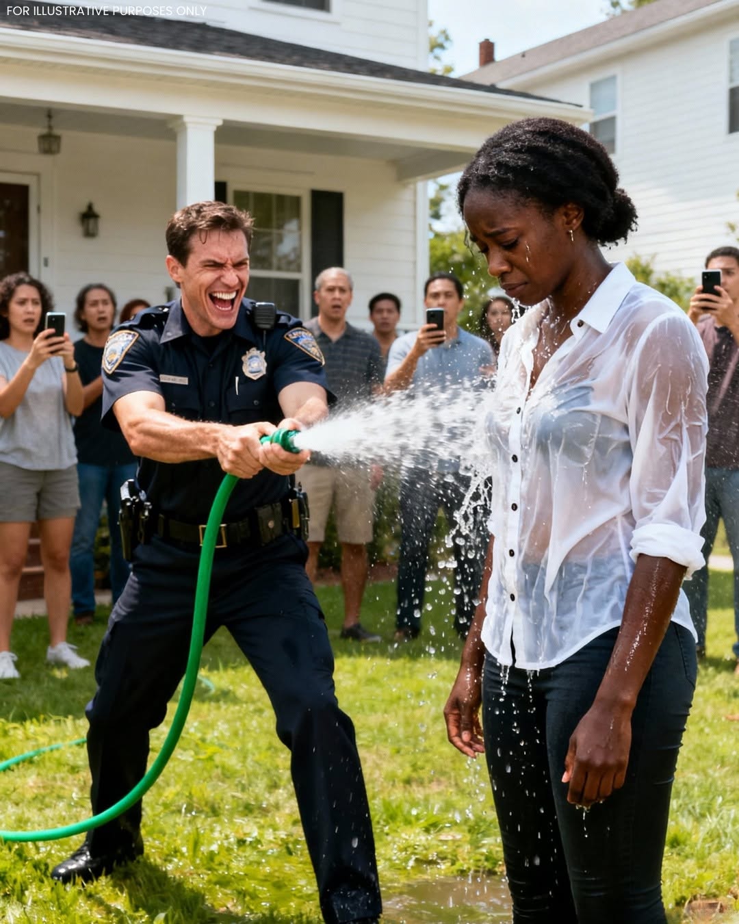 A POLICE OFFICER PUBLICLY SHAMES A BLACK JUDGE WITH A HOSE. AND LATER ENDS UP BEGGING.