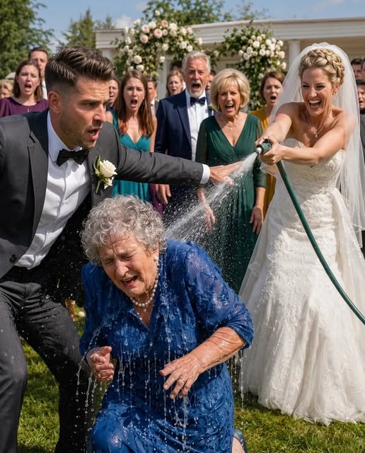 At my son’s engagement party, his fiancée bathed me with a hose in front of 30 guests and mocked me: “Beggers don’t get married here.” I just clutched my shopping bag against my chest, letting my phone keep recording, waiting for her to discover who she really was.