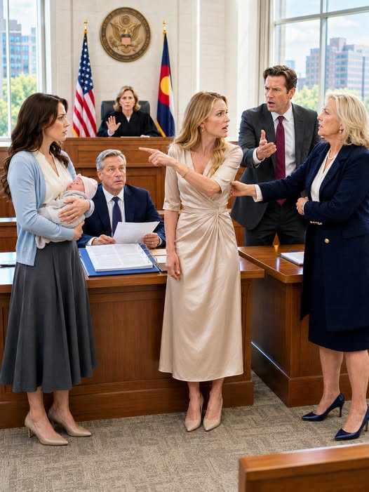 My Husband’s Girlfriend Wore My Gold Bracelet To The Custody Hearing And Believed She Would Soon Raise My Newborn Inside The Family Estate. Then She Heard The Messages Proving My Husband Had Lied About Me Abandoning The Baby. She Stood, Pulled Her Wrist Away From His Mother, And Began Telling The Judge Everything.