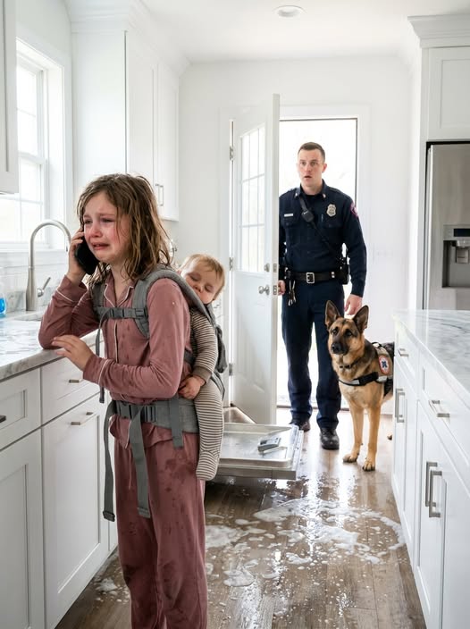 My Seven-Year-Old Daughter Called Me in Tears and Whispered, “Daddy… My Back Hurts. I Can't Carry the Baby Anymore.” When I Rushed Home, I Found Her Holding Her Six-Month-Old Brother While Scrubbing Milk Off the Kitchen Floor. I Didn't Raise My Voice—I Quietly Opened the Security Cameras. What I Saw Ended My Marriage Before Sunrise.