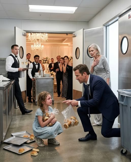 "At His Mother's Extravagant Birthday Celebration, a Billionaire Businessman Discovered His Hungry Daughter Digging Through the Trash for Leftover Bread. Furious, He Demanded, “Where Has the Five Thousand Dollars I Send Every Month Gone?” The Ballroom Fell Silent… Because the Person Responsible Was Standing Only a Few Steps Away.
