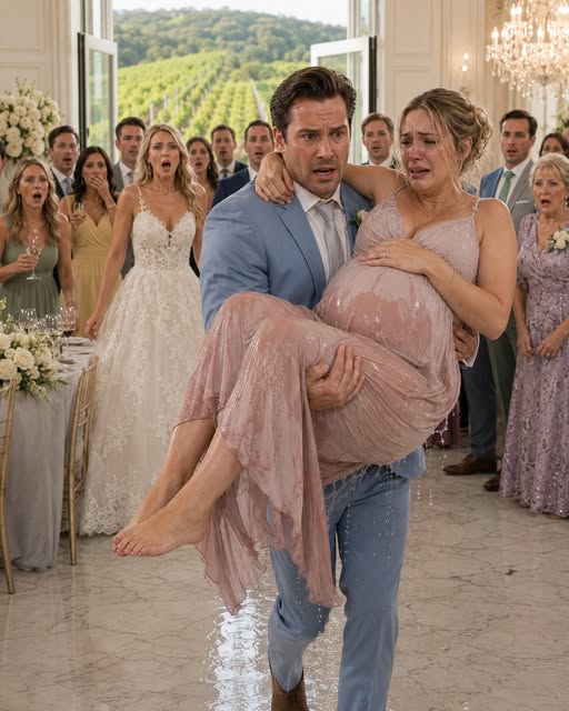 My water broke in the middle of my sister-in-law's lavish vineyard wedding, soaking the marble floor beneath my feet. "Please—call an ambulance," I gasped, but my mother-in-law hurried me into a nearby bathroom and closed the door behind me. "This baby can wait until the ceremony settles," she whispered. As the contractions became stronger, I reached for the emergency phone hidden in my purse—because the person I called would not only help save my baby, but uncover a truth no one at the wedding expected.