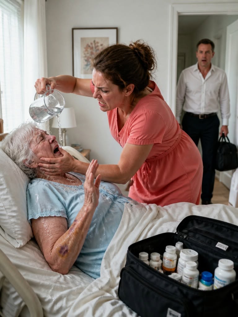 I Came Home Early from Work and Found My Wife Pouring Ice-Cold Water on My Sick Mother While Shouting, “Even Your Suffering Is a Burden.” I Didn’t Argue. I Pulled Out My Phone and Recorded Everything. When the Doctor Saw the B:ruis:es and We Checked a Bag Full of Hidden Medication, We Uncovered a Secret Connected to a Multi-Million-Dollar Property.