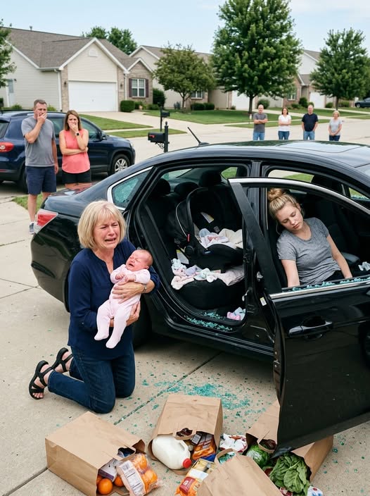 My son-in-law and his mistress left my daughter and her three-week-old baby trapped inside a locked car in unbearable heat. I smashed the window and pulled them out as fast as I could. My daughter could barely breathe, but before she passed out, she whispered two names: “Tyler… Vanessa.”