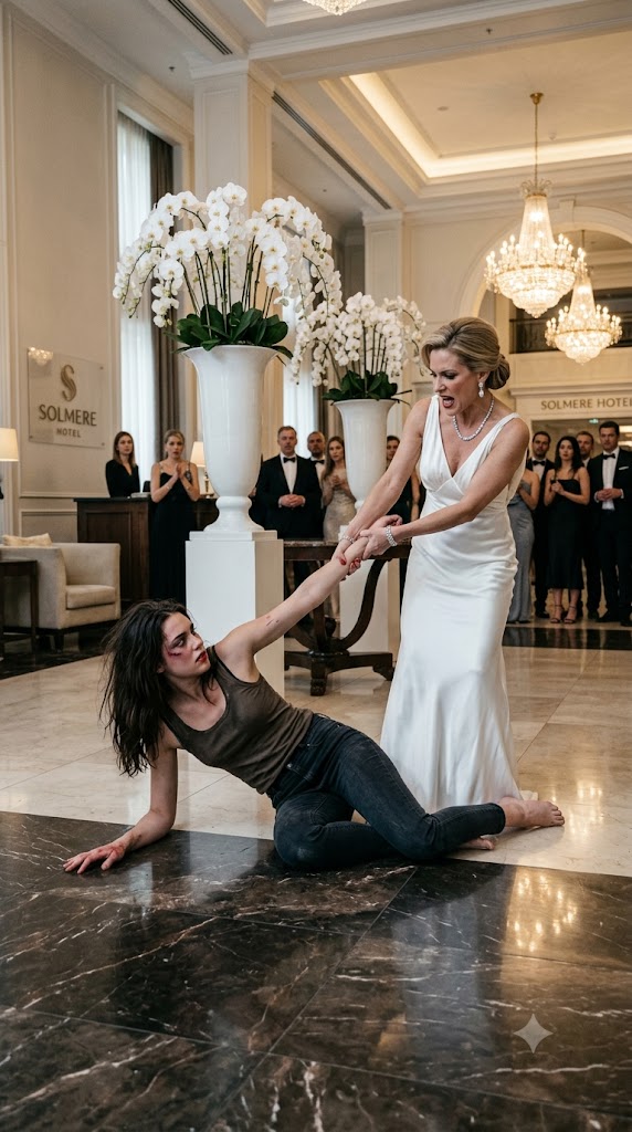 A Wealthy Socialite Dragged a Poor Young Woman Across the Floor of a Luxury Hotel… Never Realizing She Was the True Owner The lobby of the Solmere Hotel was built to impress.