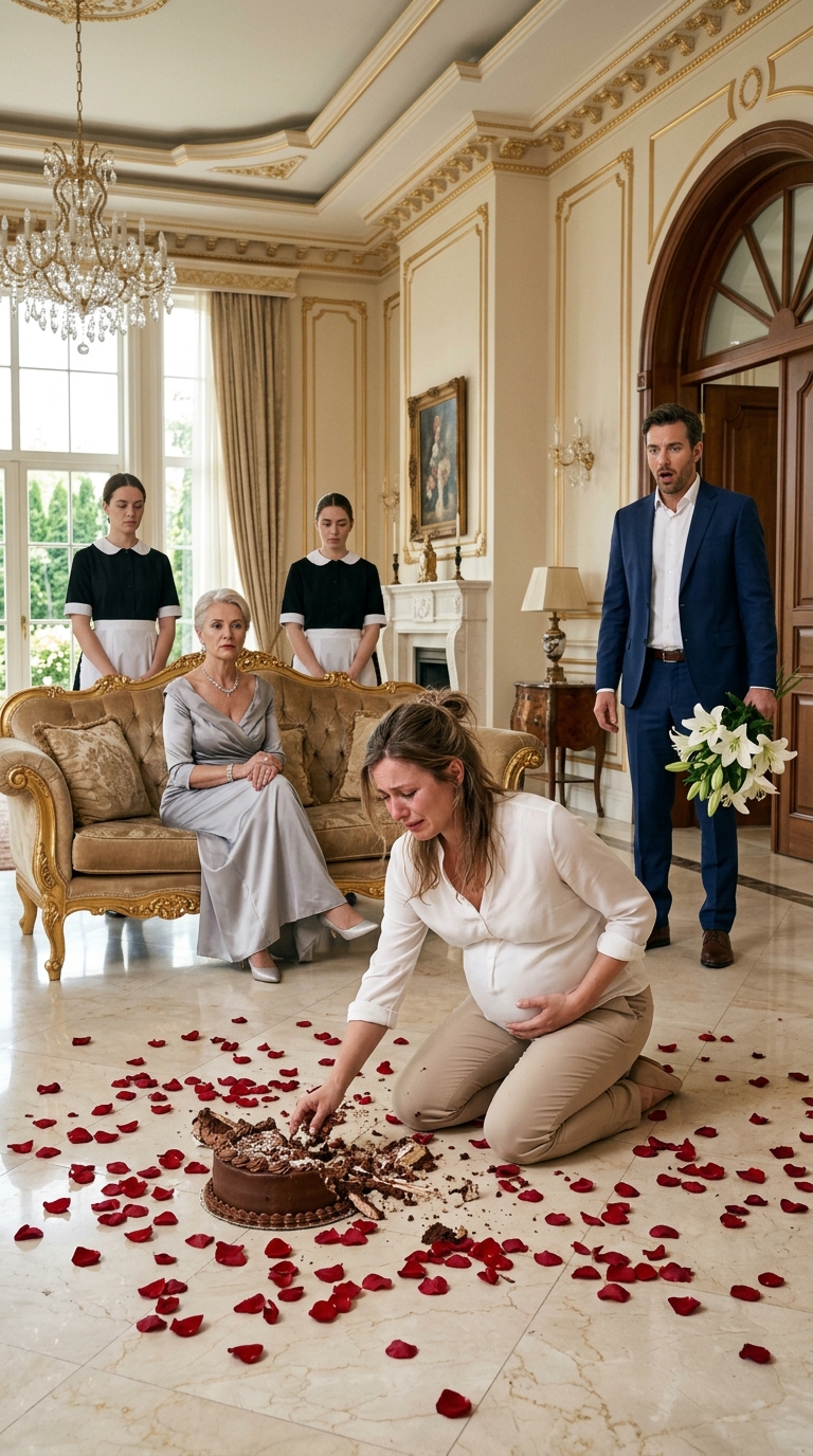 Emily Carter was eight months pregnant when her mother-in-law forced her to kneel on the marble floor.