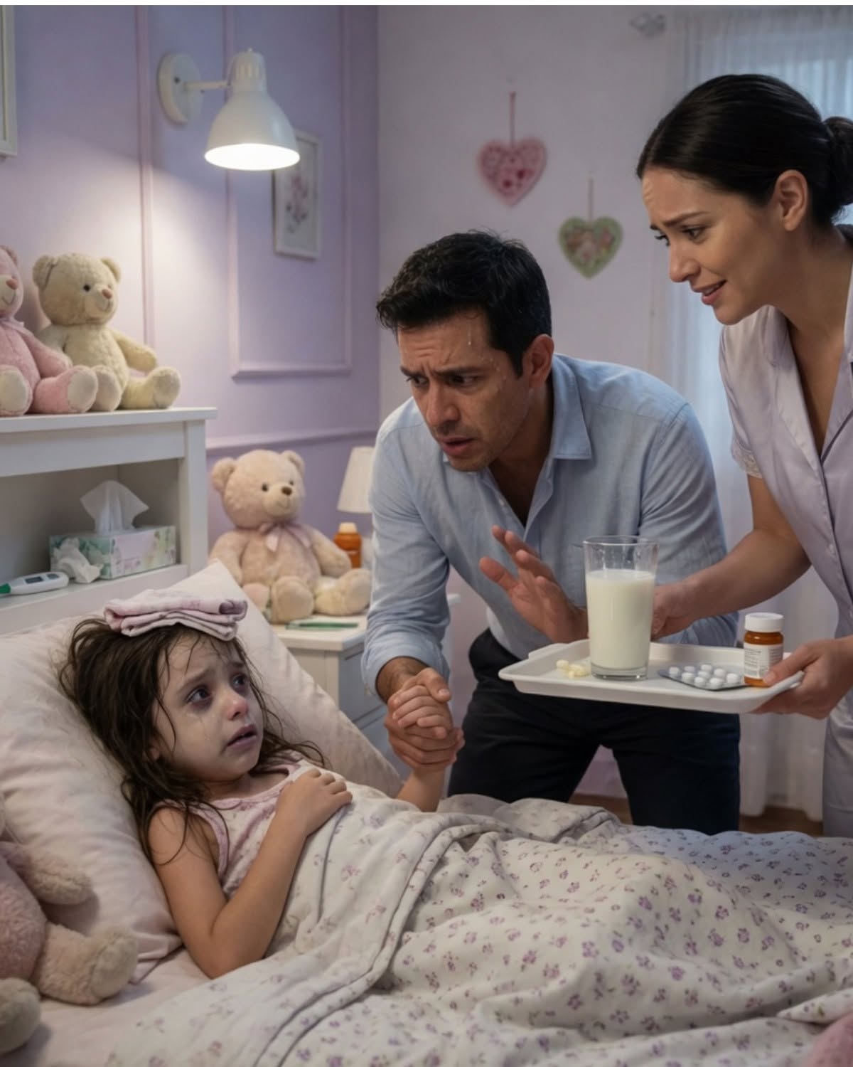 "A Little Girl Whispered, “Don’t Let Your Wife Come Into My Room Again…” — Then Her Grandma Checked the Tablet and the Medicine Cabinet