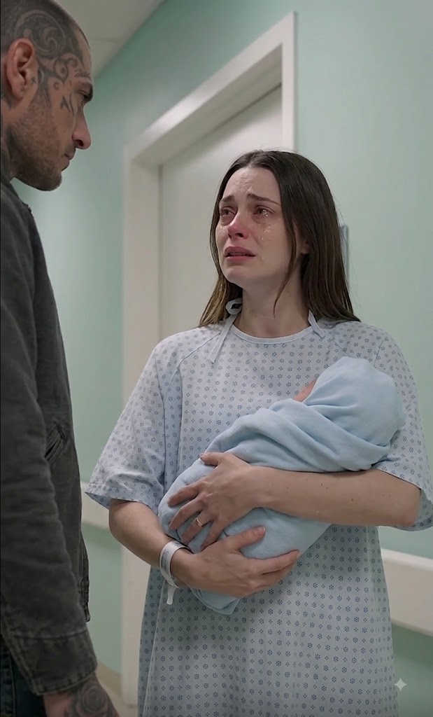 MY HUSBAND ABANDONED ME AND OUR NEWBORN AT THE HOSPITAL—THEN A TATTOOED STRANGER SIGNED THE “FATHER” LINE… AND REVEALED THE SECRET THAT BROUGHT MY EX-HUSBAND TO HIS KNEES