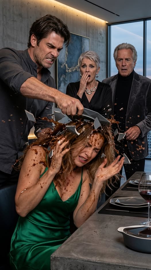 My husband violently shattered a ceramic dinner plate over my head in front of twenty silent relatives because I refused to hand my apartment over to his mother.