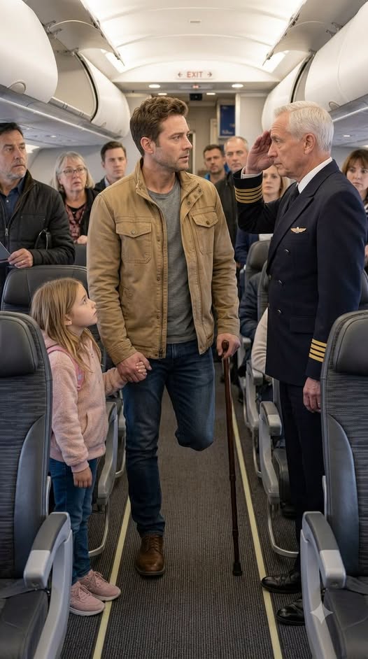 My seven-year-old daughter was ordered out of our first-class seats to accommodate a wealthy businessman,  and we were humiliated that we had to "move to the back" where we belonged. I simply took my sobbing child's hand and began to walk away. But our quiet exit was instantly halted when the cockpit door flew open and the airline captain stepped out, snapping into a rigid, trembling salute that silenced the entire cabin.