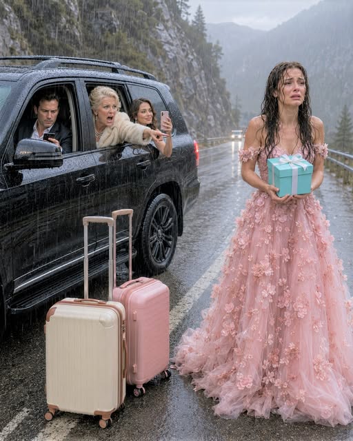 I went to my in-laws’ house for the first time when my mother-in-law rolled down the car window and coldly said, “We don’t take strangers. You can walk there by yourself.” My husband didn’t even look up from his phone. I silently got out and walked through the rain, but before I left, I shared my location… 30 minutes later, his entire family was calling me in a panic.