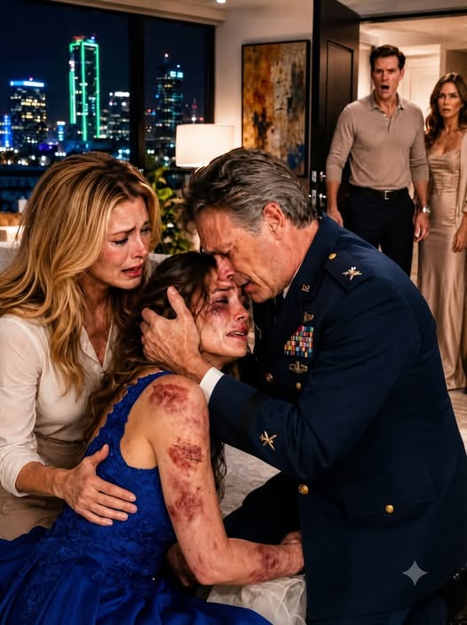 MY DAUGHTER KNOCKED AT 3AM IN THE SAME TORN WEDDING DRESS I'D ZIPPED HOURS EARLIER, BRUISED AND BLEEDING, AND WHISPERED THAT HER MOTHER-IN-LAW BEAT HER FOR REFUSING TO SIGN OVER THE CONDO. WHAT WOULD HAPPEN WHEN WE CALLED HER FATHER?