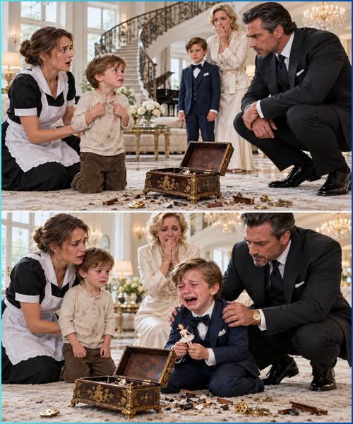 THE MAFIA BOSS'S SON BURST INTO TEARS WHEN THE MAID'S LITTLE BOY CONFESSED—BUT THE BROKEN MUSIC BOX HID A DEADLY SECRET