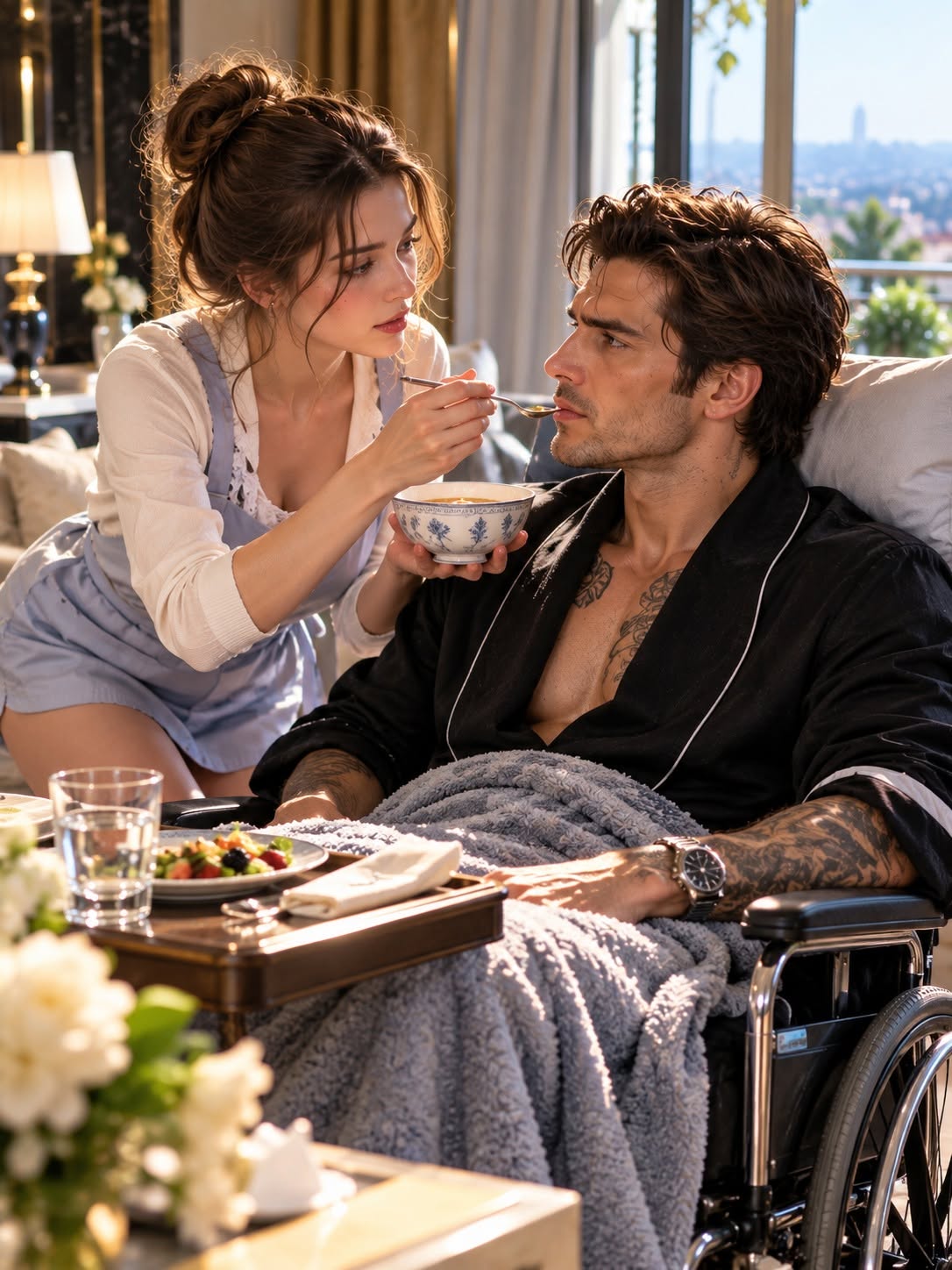THE PARALYZED MAFIA BOSS HIRED A CHAOTIC FEMALE CAREGIVER