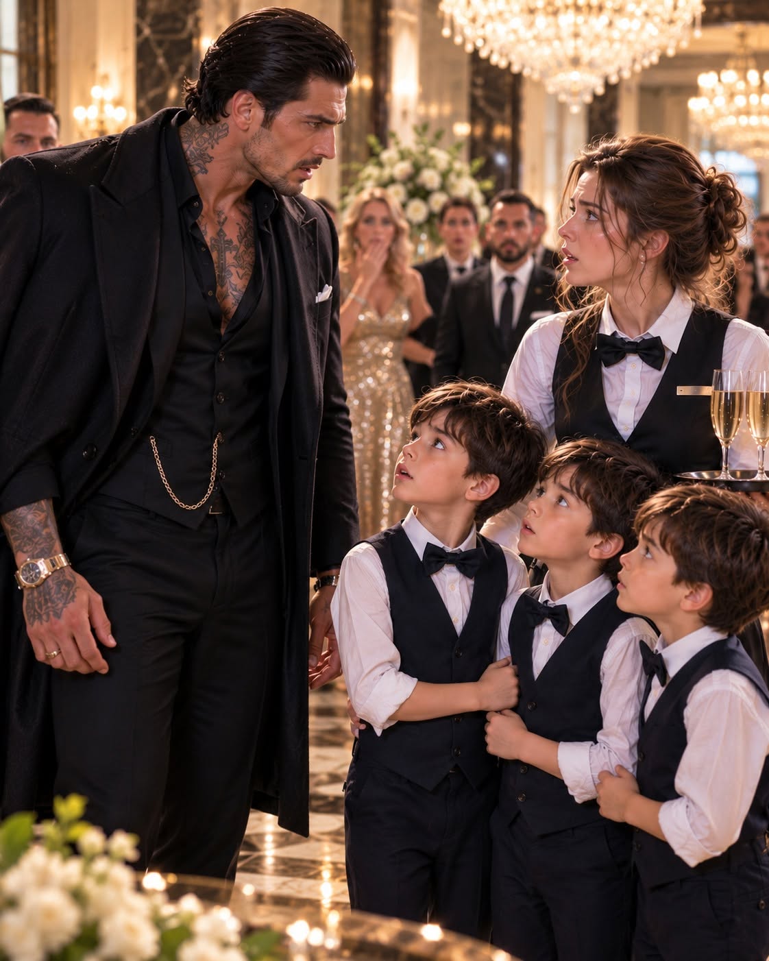 THE MAFIA BOSS FOUND HIS EX-WIFE WORKING AS A WAITRESS—THEN THREE LITTLE BOYS CALLED HIM DAD