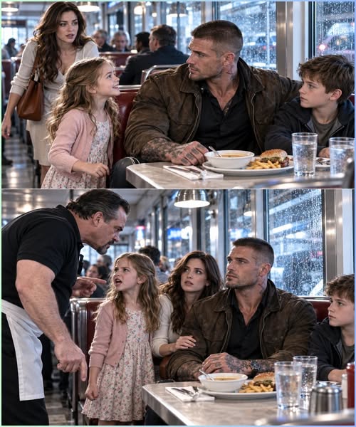MY DAUGHTER BEGGED TO EAT WITH A BROKE SINGLE DAD—TWENTY MINUTES LATER, THE DINER MANAGER REALIZED HE HAD HUMILIATED THE WRONG MAN