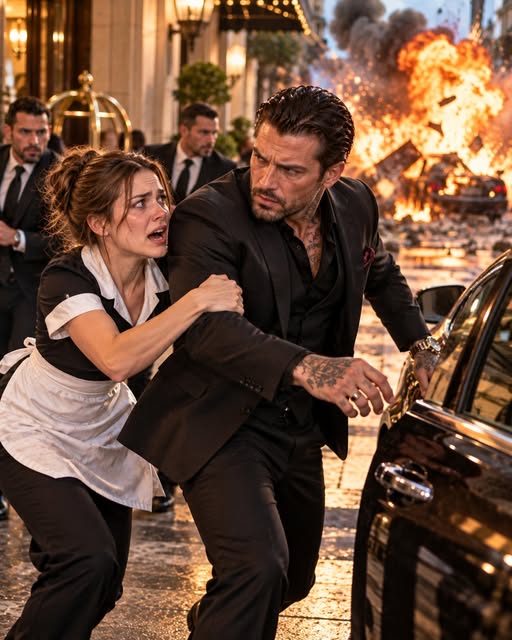 “DON’T GET IN!” BRAVE WAITRESS DRAGGED A RUTHLESS MAFIA BOSS AWAY — SECONDS LATER, HIS CAR EXPLODED