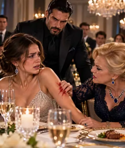 HER MOTHER-IN-LAW DUG HER NAILS INTO HER ARM FOR THREE COURSES—UNTIL THE MAFIA BOSS SAW THE BLOOD