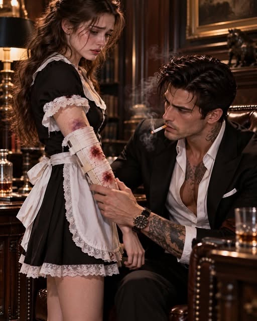 A broken arm, a bloodstained uniform, and fifteen dangerous men who thought they could do whatever they wanted to a helpless maid. That was the nightmare I was hiding inside a storage room at my billionaire mafia boss's mansion, terrified that speaking up would cost me my job. But when Damon Blackwell discovered what they'd done to me, he made one phone call—and ordered his men to find everyone responsible before sunrise.