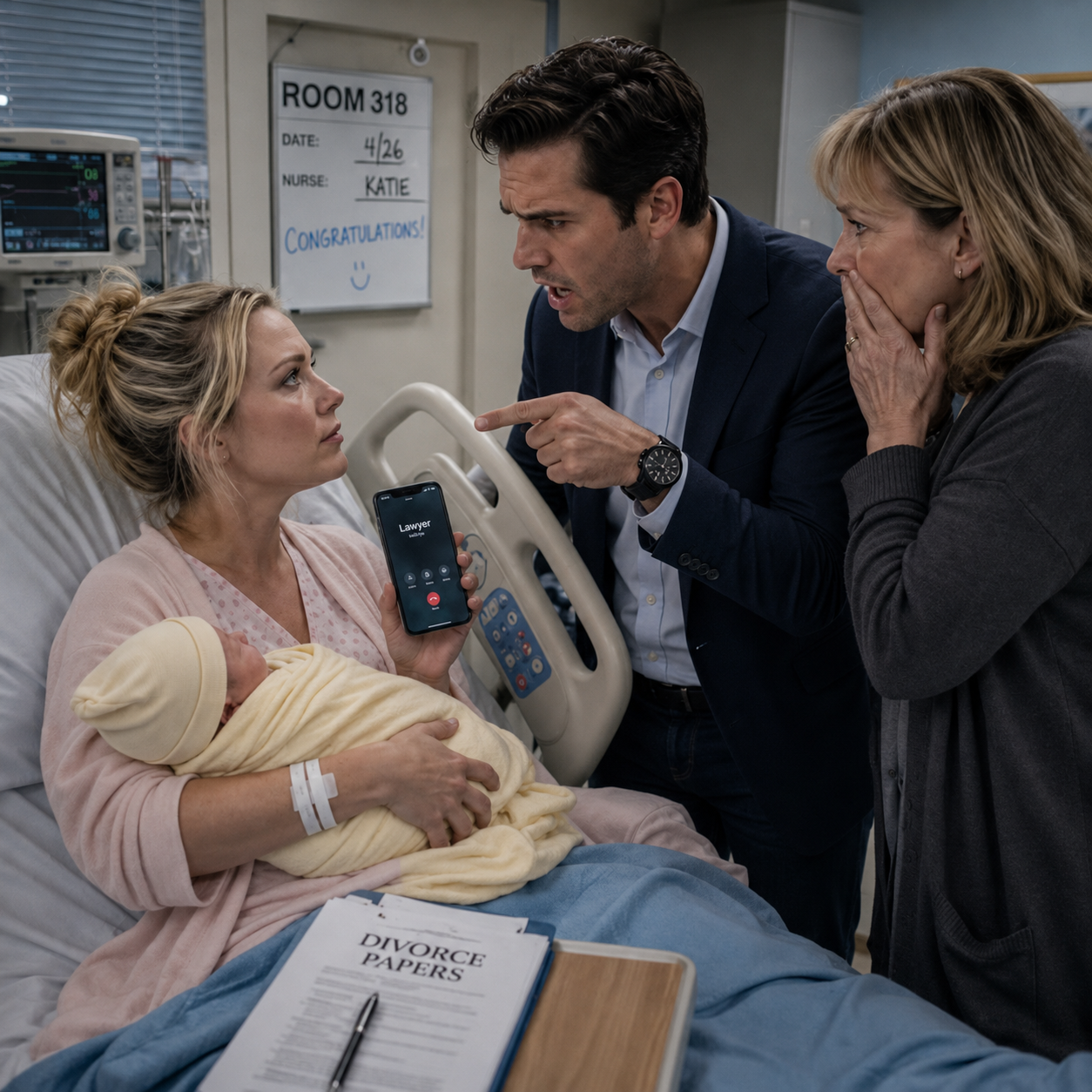 Thirty minutes after giving birth, I expected my husband to cry