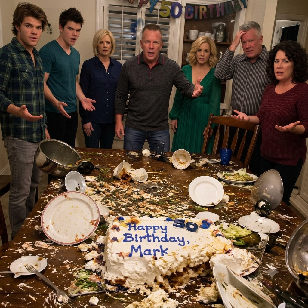 My mother-in-law brought a separate cake to my husband’s fiftieth birthday party