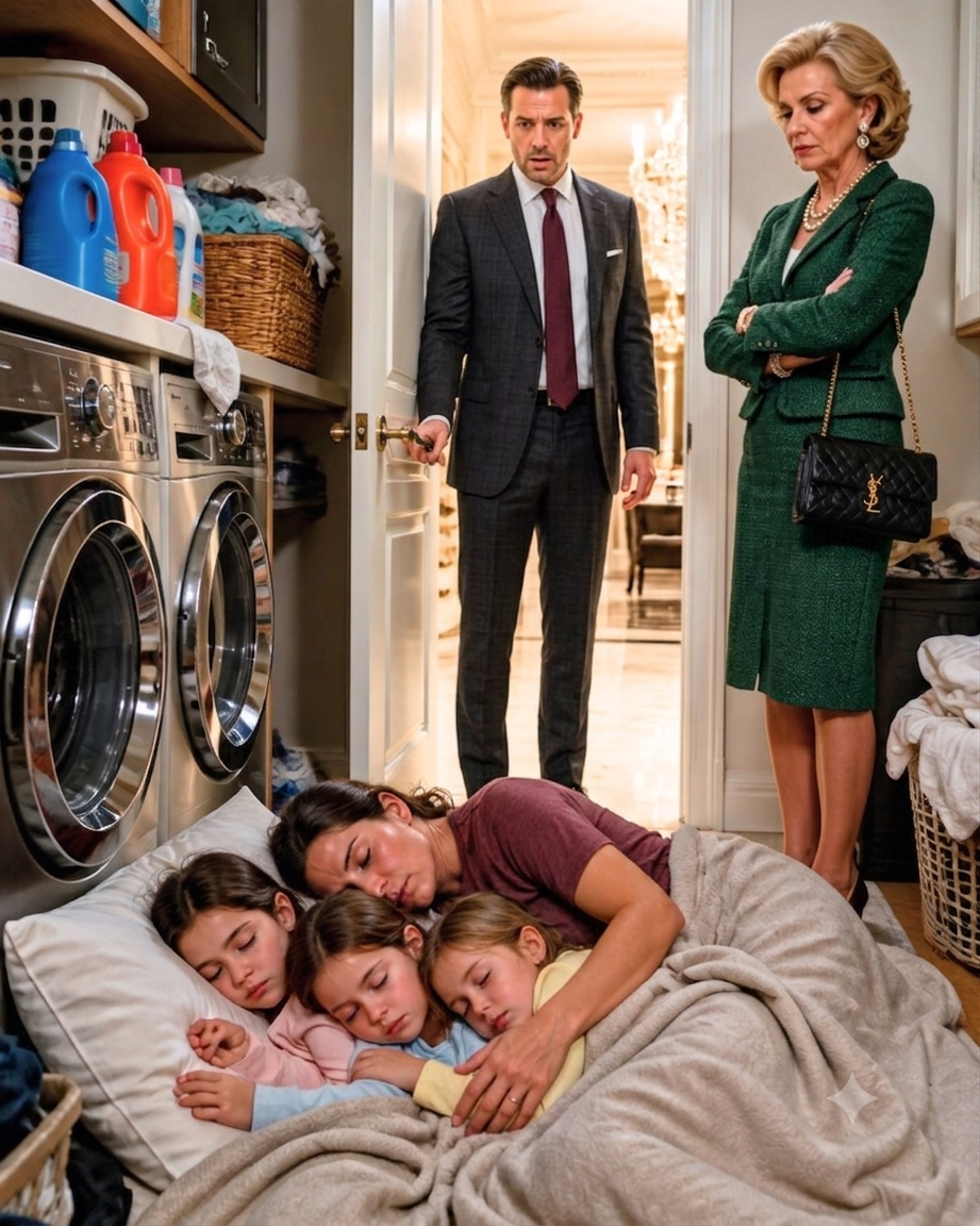 y Mother-in-Law Forced Me and My Three Daughters to Live in a Cramped Room Beside the Laundry