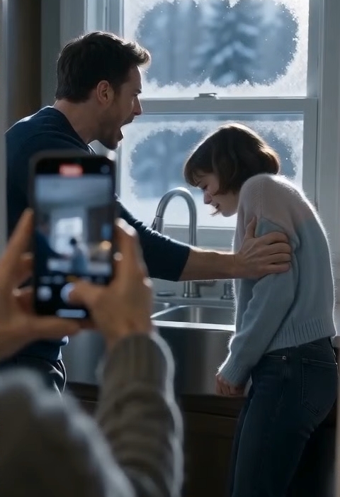 I CAME TO MY DAUGHTER’S HOUSE UNANNOUNCED—AND FOUND HER SHIVERING AT THE SINK WHILE HER HUSBAND AND HIS MOTHER ATE DINNER IN COMFORT.