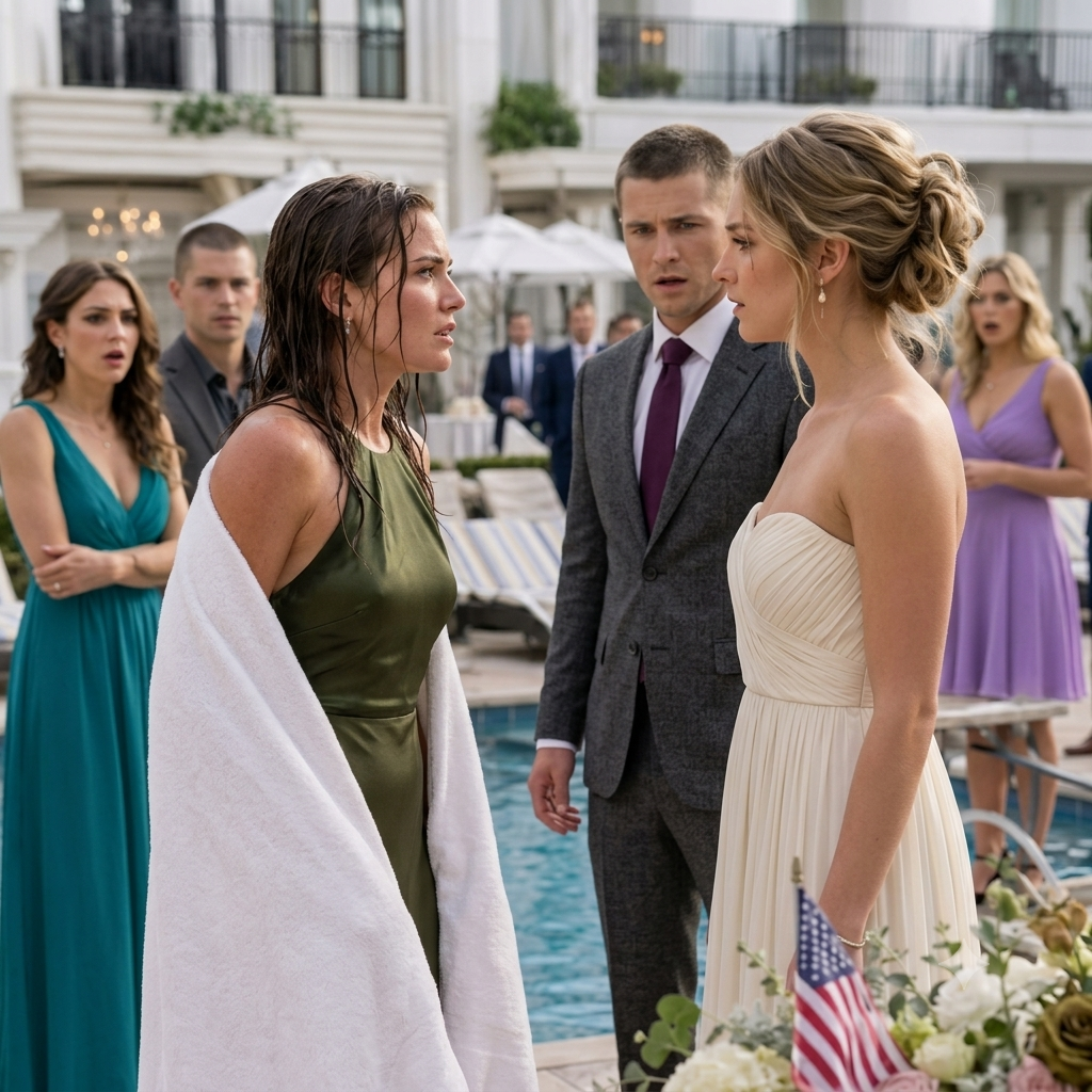 It was only a joke,” my sister laughed as guests helped me out of the pool