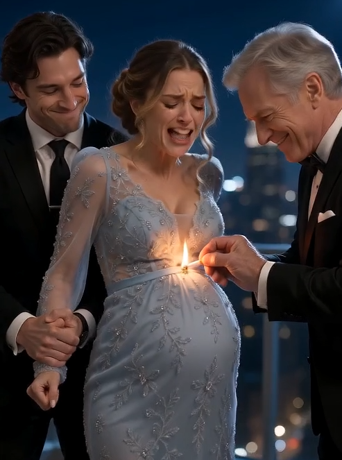 My father-in-law burned my six-month pregnant belly with his cigarette while my husband held my wrists—and his mother and sister sat at my New Year’s table watching