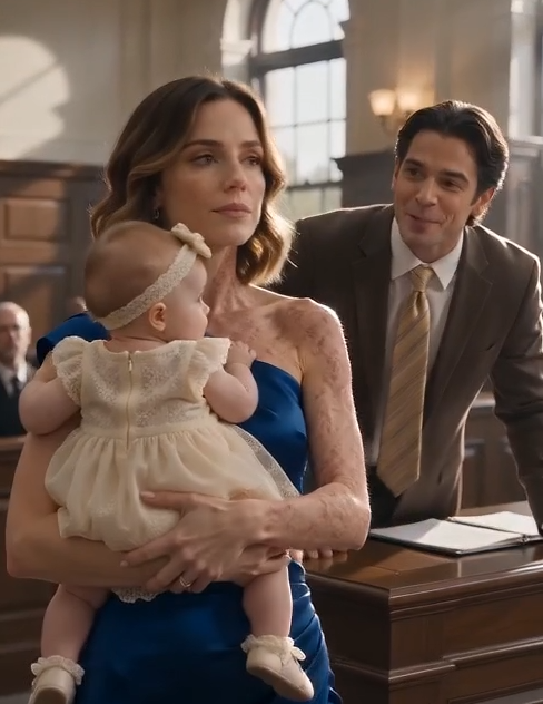 MY HUSBAND KNOCKED ME INTO A POT OF SCALDING STEW WHILE I WAS EIGHT MONTHS PREGNANT—BECAUSE I REFUSED TO SIGN OVER THE HOUSE MY FATHER LEFT ME. SIX MONTHS LATER, HE SAW ME WALK INTO COURT HOLDING OUR DAUGHTER.**