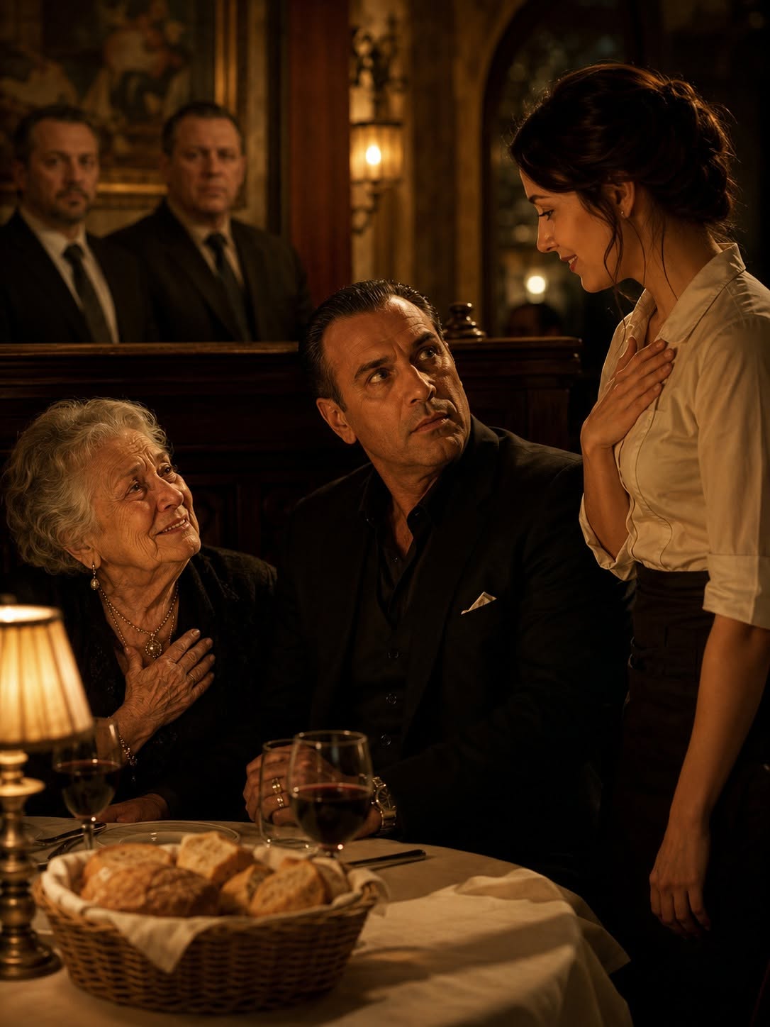 When an Italian Mafia Boss Heard a Waitress Comfort His Mother in Fluent Italian, One Hidden Truth Changed Everything. The restaurant went silent so suddenly that even the clink of a spoon against a glass sounded too loud.