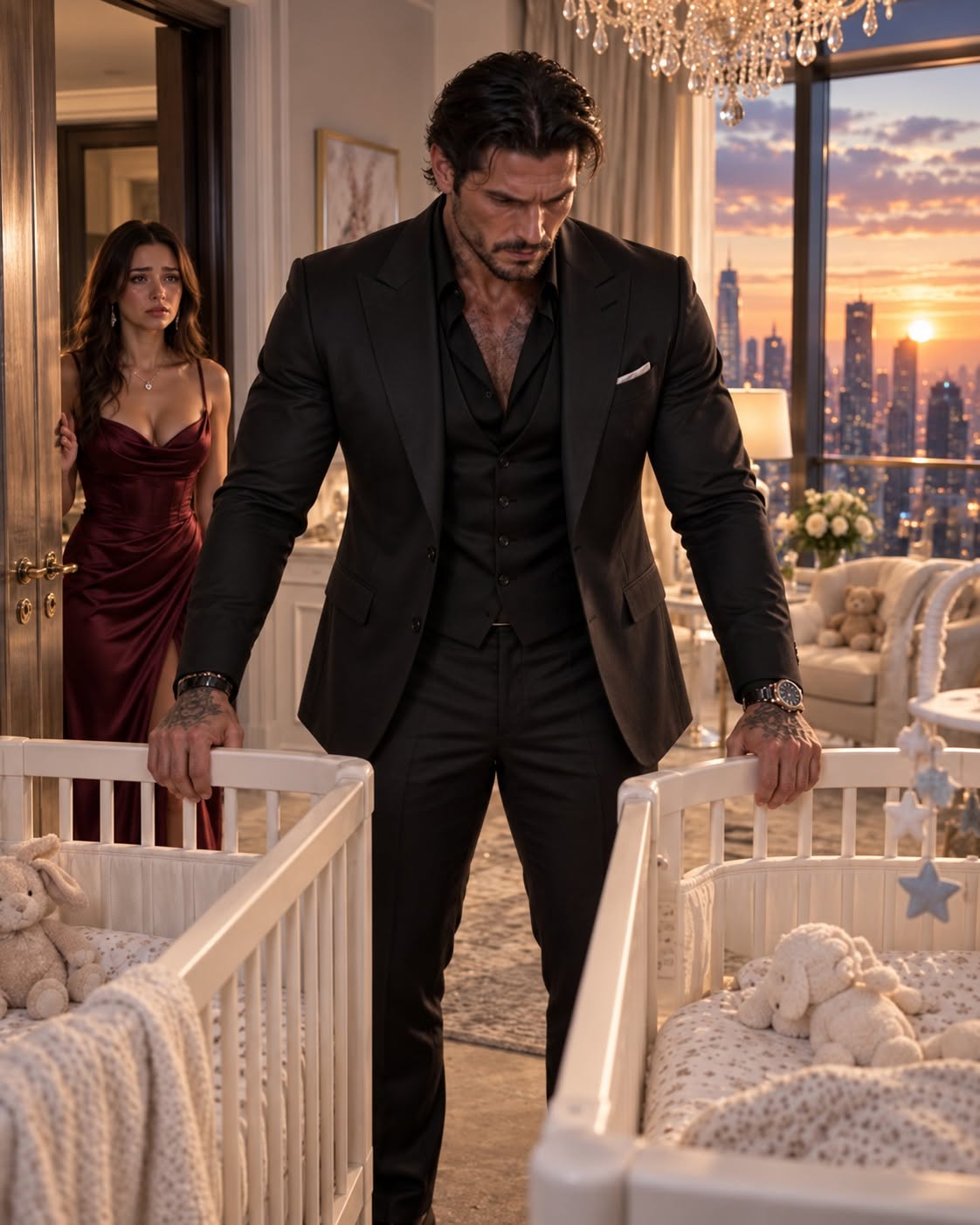 His Wife Said Nothing About His Mistress—She Simply Disappeared With Their Newborn Babies Before Dawn. The scent of another woman’s cheap vanilla perfume was still clinging to Gabriel’s collar when he pushed open the heavy oak doors of his home.