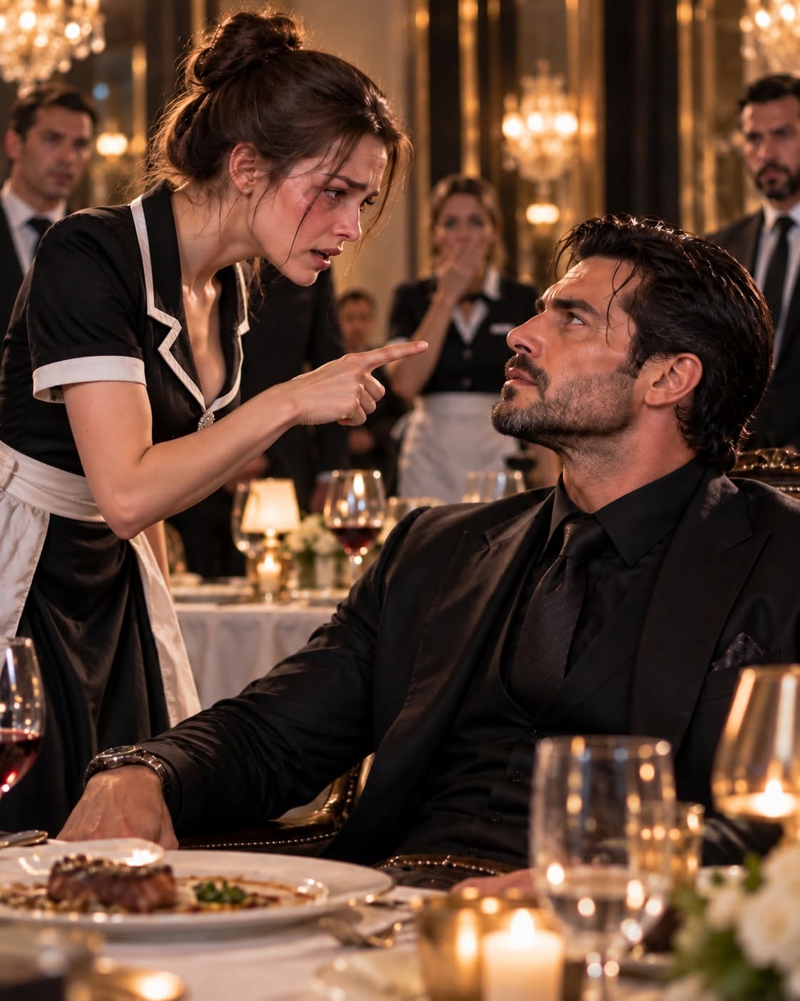 If You Shout One More Time, the Waitress Warned the Mafia Boss—His Response Changed Everything. The coffee cup hit the wall at 9:42 on a Wednesday night. It missed my head by less than six inches.