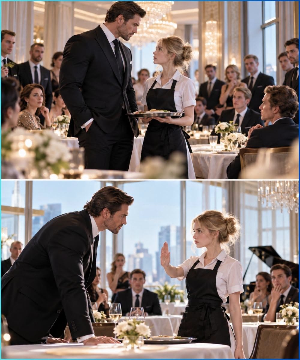 Everyone feared the ruthless billionaire dad until the shy waitress finally told him no. The penny hit the marble table with a tiny metallic click. Norah Bell stared at it. One cent.