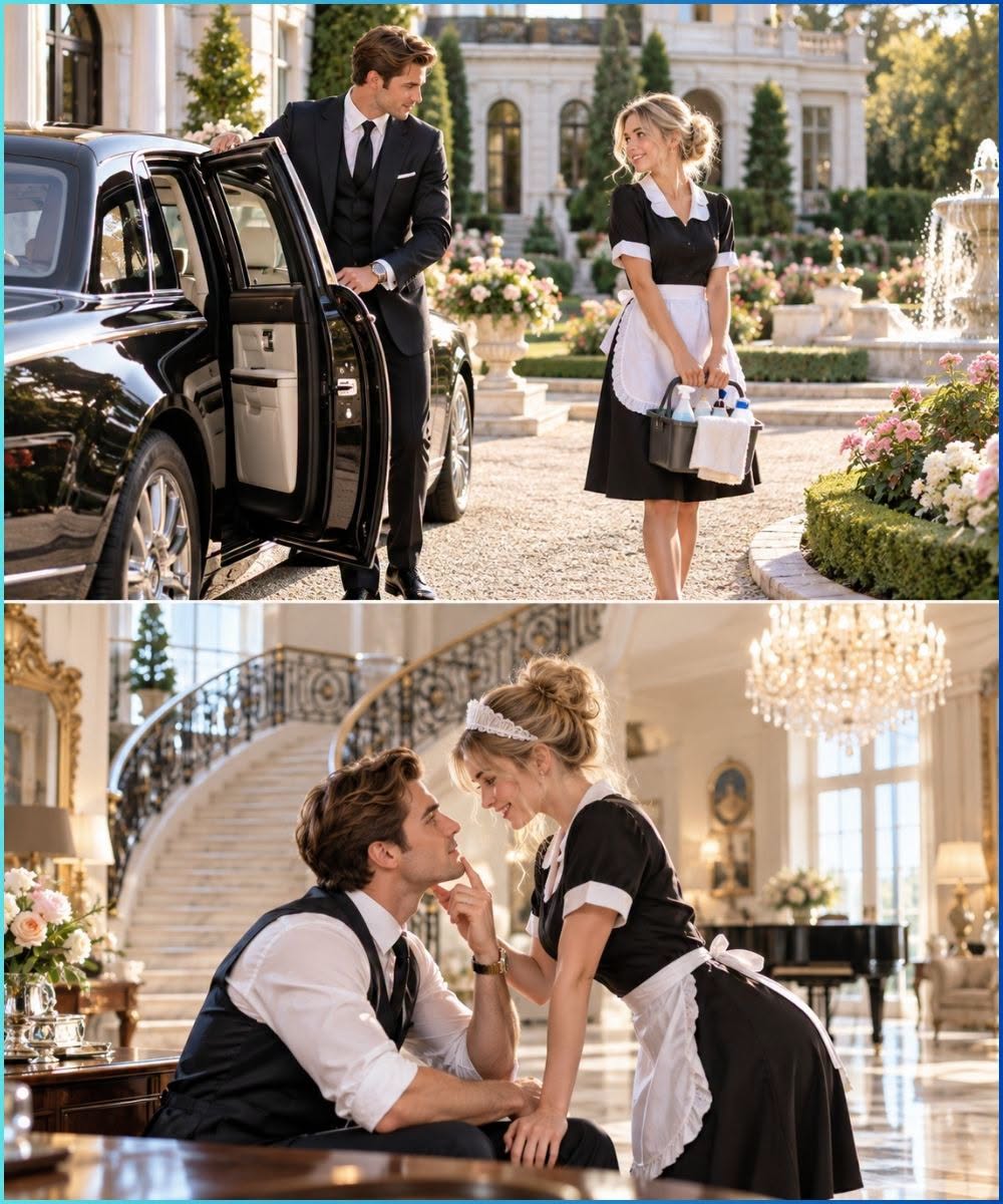 The billionaire driver fell for a maid, but neither of them knew the other was hiding millions. The first thing Claire Whitmore did after spilling an entire glass of iced coffee across the new driver’s white shirt was laugh.