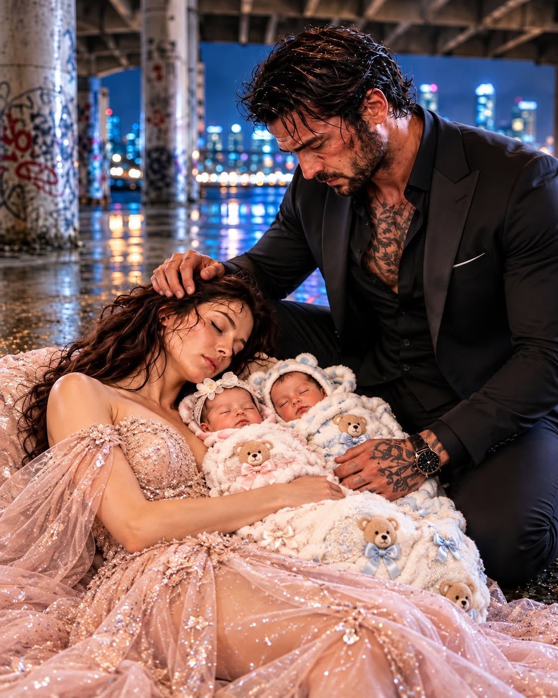 My husband had me beaten and dumped beneath a freezing New York overpass just hours after I gave birth to twin girls, all because I failed to give him the son he demanded. He thought my daughters and I would be dead before sunrise, but the man who found us was Elias Vance, the most feared Mafia boss in the city, and the moment he carried us into his armored SUV, my husband's cruelty became his problem.