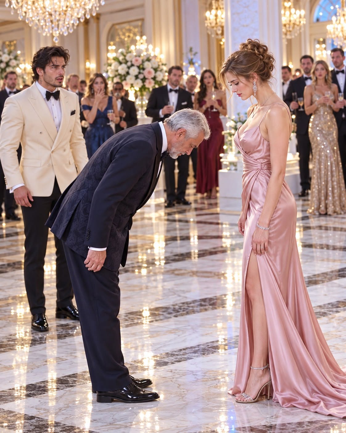 The moment my husband put my grandmother’s diamond necklace around his mistress’s neck, something in me died. But he wasn’t finished. At his promotion gala, he made me dress like a servant, ordered me to carry champagne, and then joked into a microphone that I was the kind of wife men stopped noticing. He thought he was humiliating a powerless housewife. He didn’t know I owned the five-billion-dollar company celebrating him that night—or that the man entering the ballroom was about to expose everything.