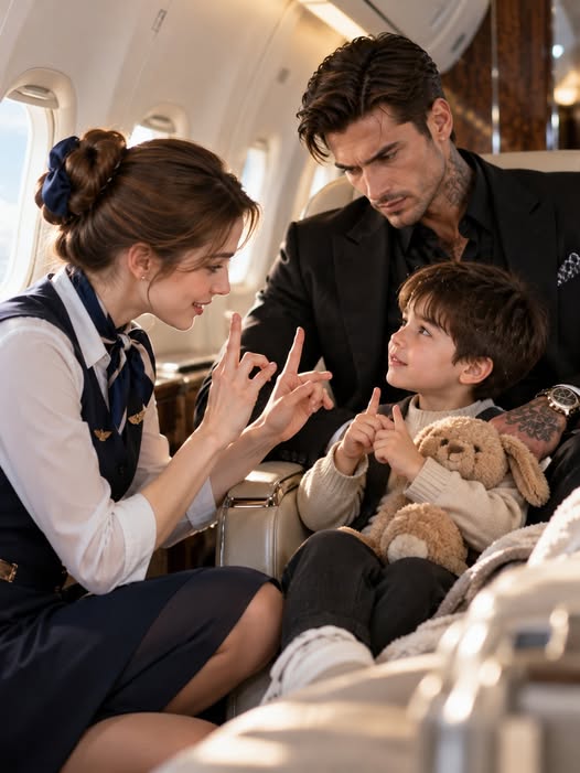 Mafia Boss's Deaf Son Cried Nonstop On The Plane — Until An Air Hostess Used Sign Language. He was four, maybe five, strapped into the cream-leather club seat with both wrists shoved against his ears like a shield, mouth stretched wide on a wail that wouldn't stop coming.