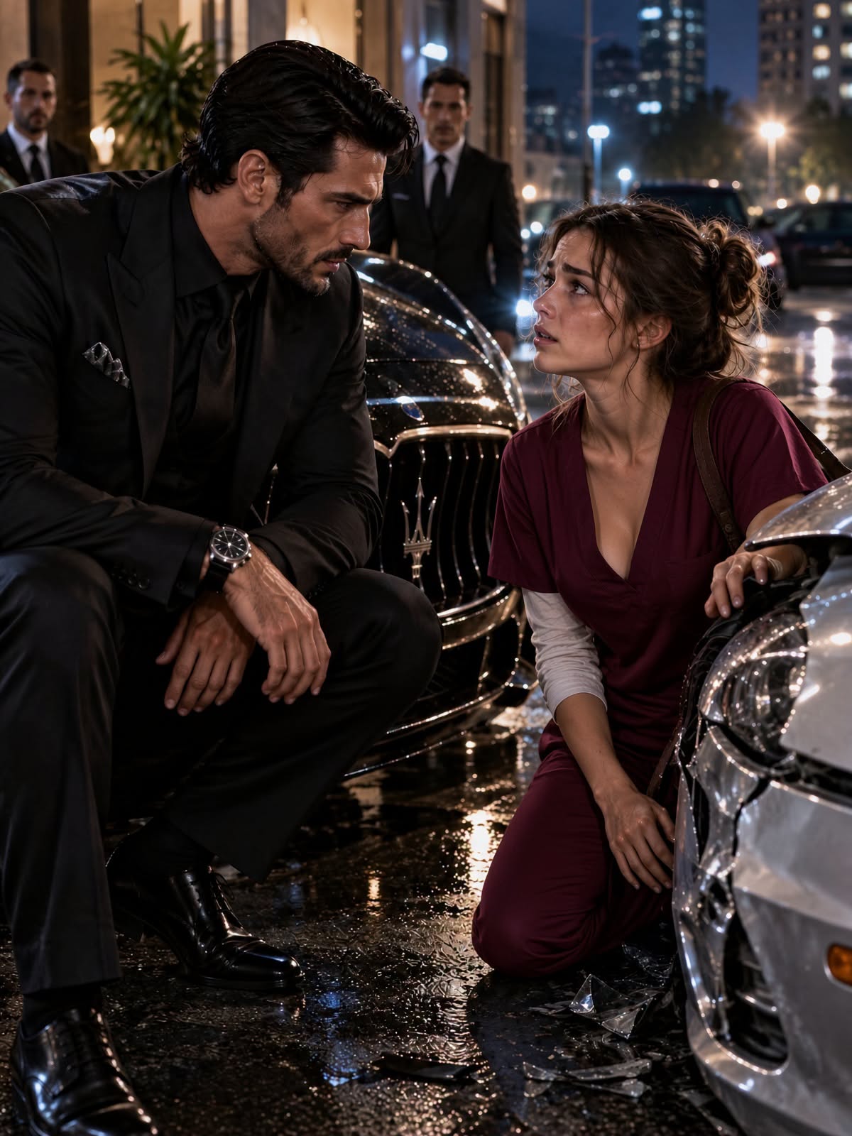 She Hit a Mafia Boss’s Car After a 12-Hour Shift—Then He Became the Only Man Who Could Save Her. At 6:20 in the morning, Dayton looked unfinished. Fog hovered over the hospital parking lot. Wet asphalt reflected the security lamps, and Bethany Daniels had been awake for nineteen hours.