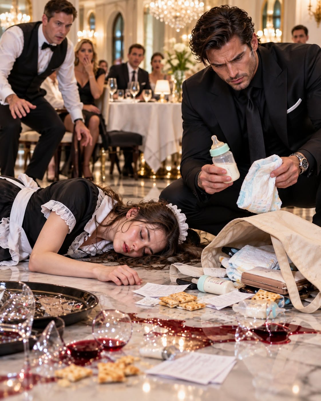 A starving single mother collapsed inside Chicago's most expensive restaurant while begging for the $300 her former boss refused to pay. That woman was me, and when my bag spilled across the marble floor, a baby bottle rolled straight into the shoe of the city's most feared mafia boss. Instead of having me thrown out, he picked up the bottle—and when I woke in a locked office, he was waiting with my bag in his hands.