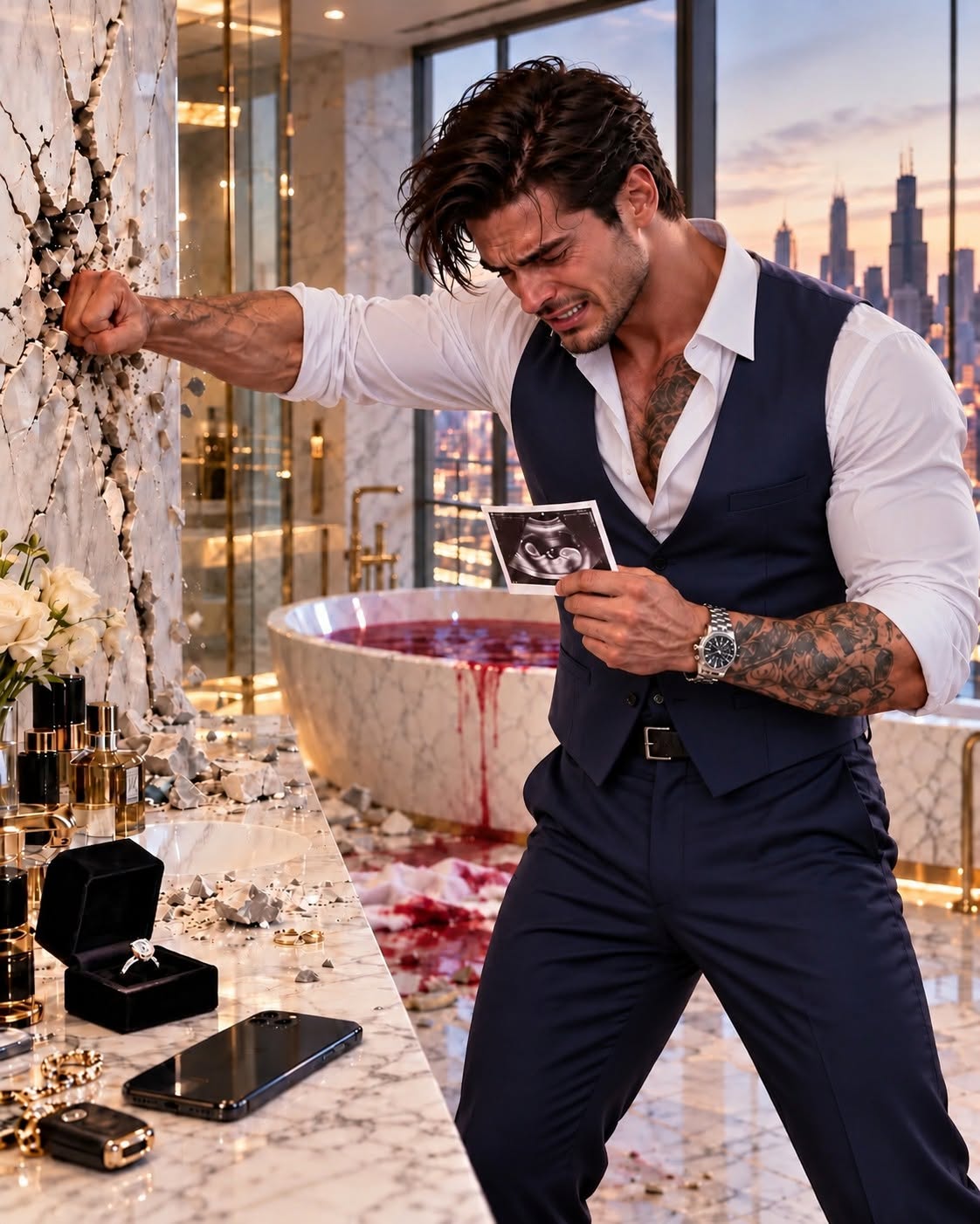 While my billionaire CEO husband was kneeling before his mistress with a $4 million diamond ring, I was lying on our bathroom floor, thirteen weeks pregnant and bleeding, desperately trying to save our baby. I called Marcus Hale nine times before he answered, and when I whispered, “I think we've lost our baby,” he told me he needed another two hours before coming home.