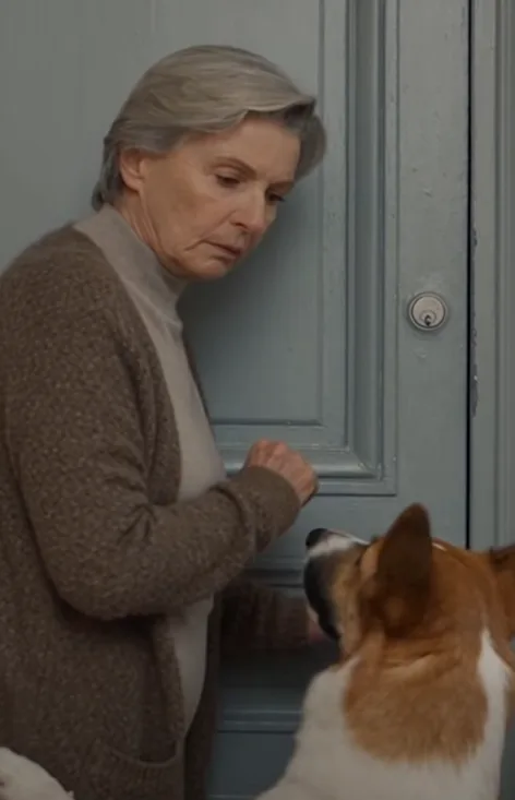 SON CHIEN L’EMPÊCHAIT D’OUVRIR LA PORTE DEPUIS DIX MINUTES… MAIS QUAND LA VIEILLE DAME A ENTENDU UNE VOIX DERRIÈRE LE BOIS, ELLE A COMPRIS QU’OSCAR VENAIT DE LUI SAUVER LA VIE