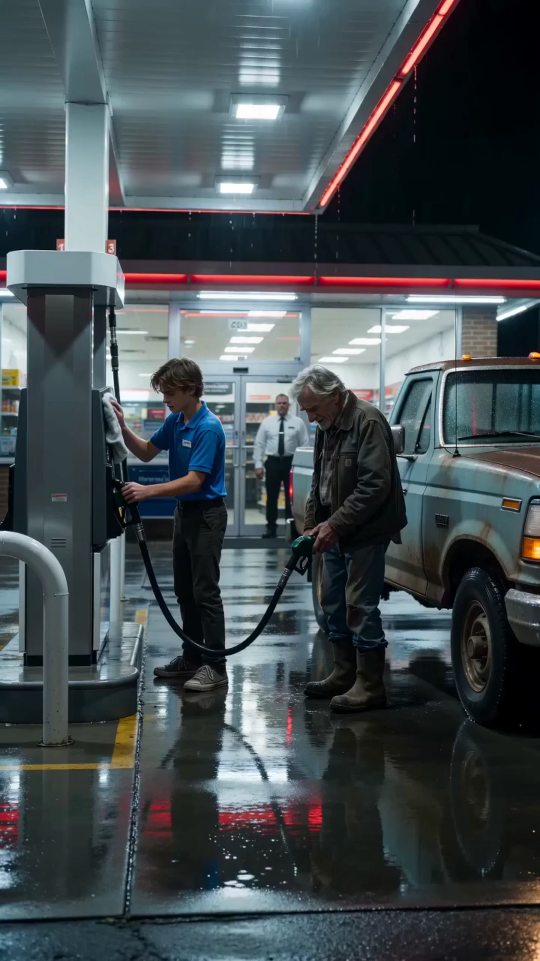 La llamada en la gasolinera