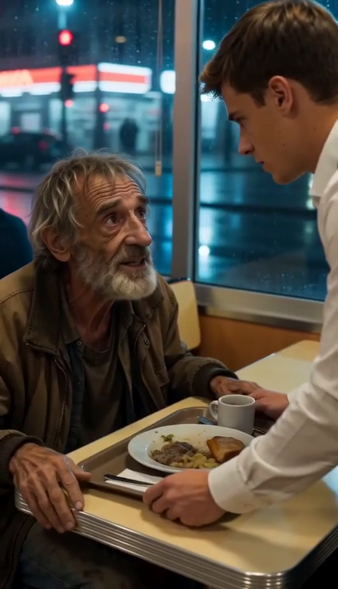 "Al anciano sin hogar lo echaron del restaurante... Pero nadie sabía que él era quien lo había creado."