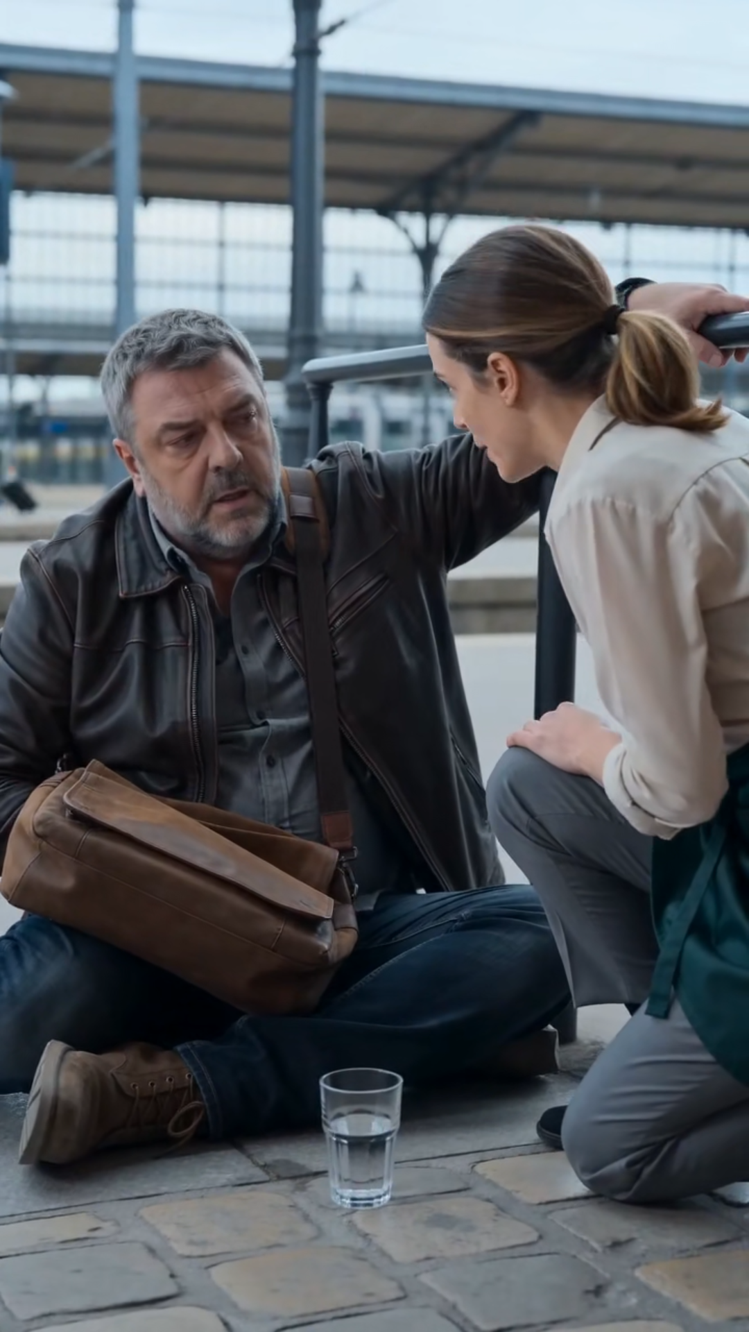 **Elle aide un inconnu effondré devant la gare… puis découvre sur son téléphone une photo de sa propre mère**